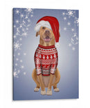 Pitbull En Suéter Navideño - Fab Funky | Cuadro decorativo de Canvas Lab