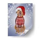 Pitbull En Suéter Navideño - Fab Funky | Cuadro decorativo de Canvas Lab