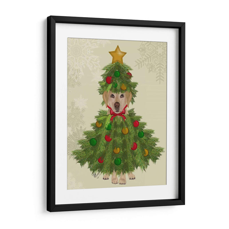 Labrador Amarillo, Traje De Árbol De Navidad - Fab Funky | Cuadro decorativo de Canvas Lab