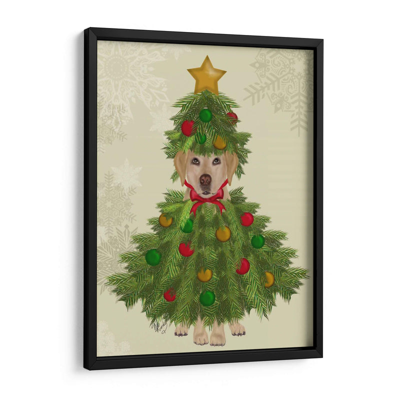 Labrador Amarillo, Traje De Árbol De Navidad - Fab Funky | Cuadro decorativo de Canvas Lab