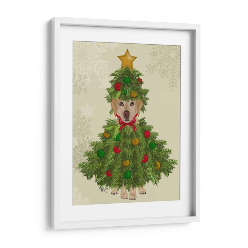 Labrador Amarillo, Traje De Árbol De Navidad - Fab Funky | Cuadro decorativo de Canvas Lab