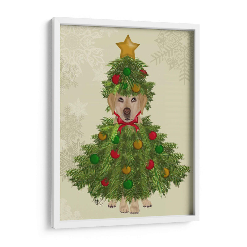 Labrador Amarillo, Traje De Árbol De Navidad - Fab Funky | Cuadro decorativo de Canvas Lab