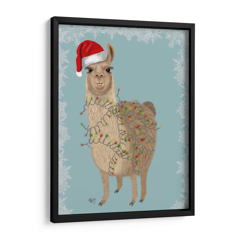 Llama, Luces De Navidad 2 - Fab Funky | Cuadro decorativo de Canvas Lab