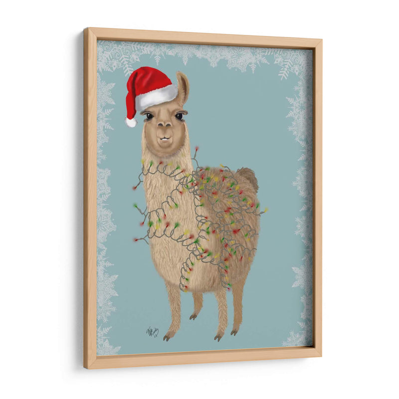 Llama, Luces De Navidad 2 - Fab Funky | Cuadro decorativo de Canvas Lab