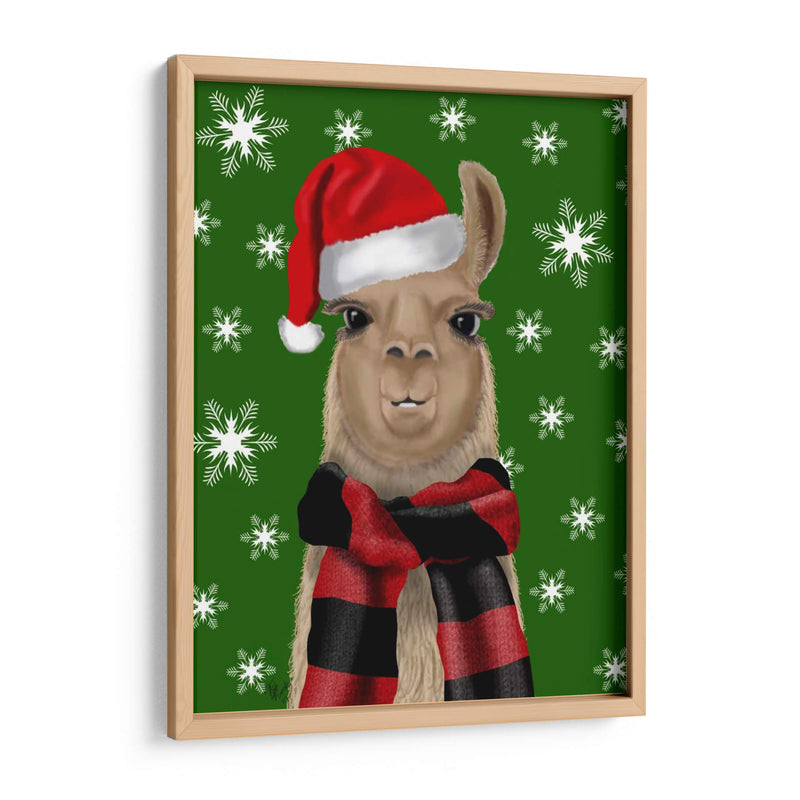 Llama, Sombrero De Navidad - Fab Funky | Cuadro decorativo de Canvas Lab