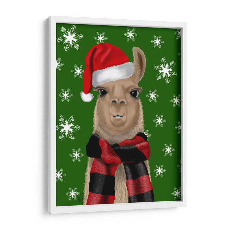 Llama, Sombrero De Navidad - Fab Funky | Cuadro decorativo de Canvas Lab