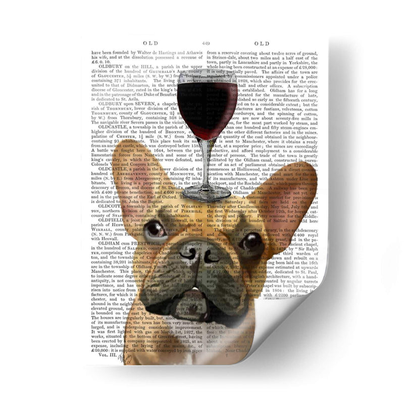 Perro Au Vin, Bulldog Francés - Fab Funky | Cuadro decorativo de Canvas Lab