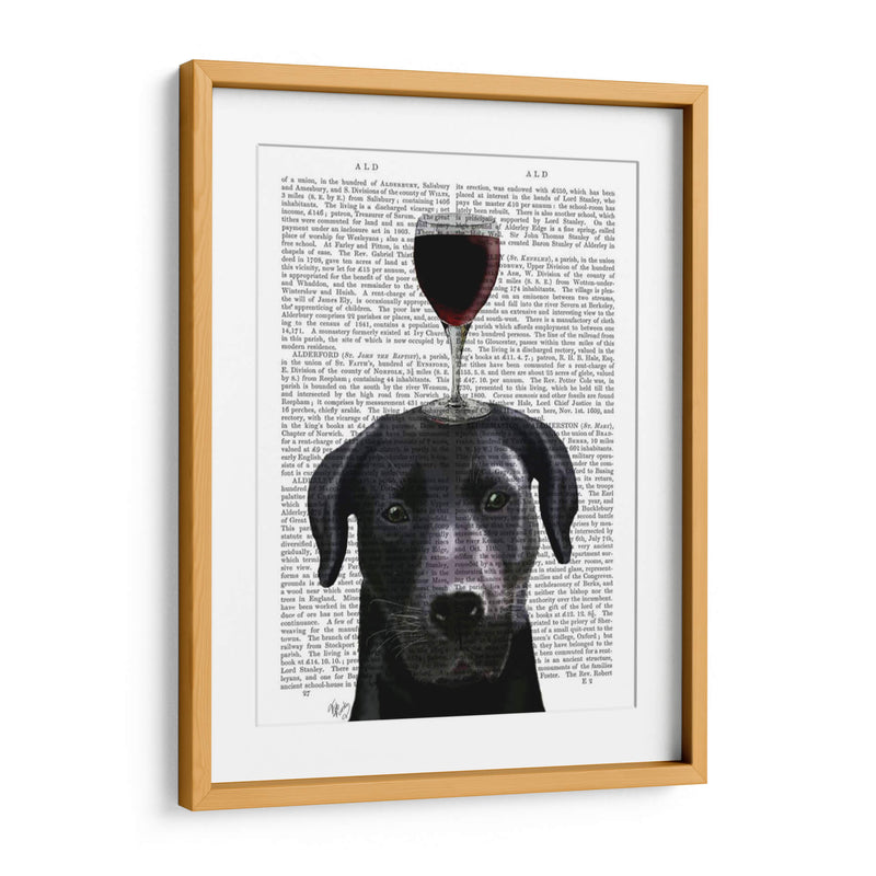 Perro Au Vin, Negro Labrador - Fab Funky | Cuadro decorativo de Canvas Lab