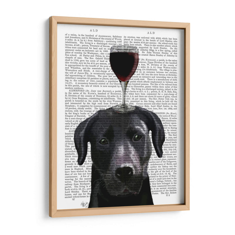 Perro Au Vin, Negro Labrador - Fab Funky | Cuadro decorativo de Canvas Lab