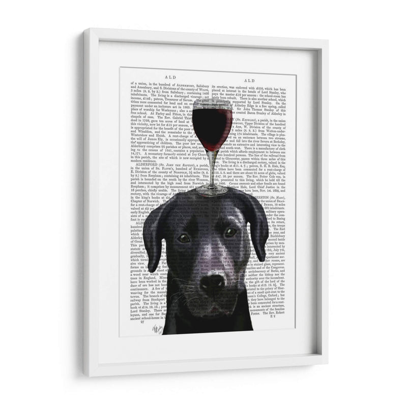 Perro Au Vin, Negro Labrador - Fab Funky | Cuadro decorativo de Canvas Lab