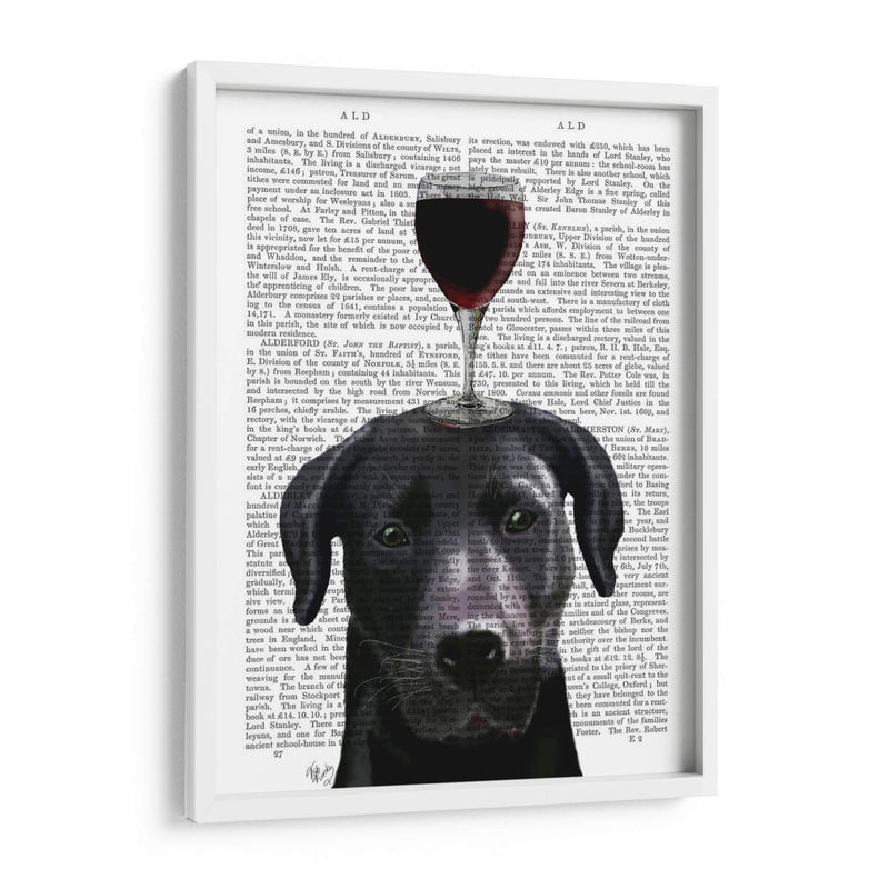 Perro Au Vin, Negro Labrador - Fab Funky | Cuadro decorativo de Canvas Lab