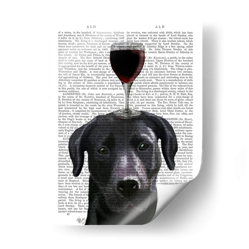 Perro Au Vin, Negro Labrador - Fab Funky | Cuadro decorativo de Canvas Lab