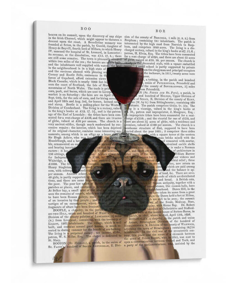 Perro Au Vin, Pug - Fab Funky | Cuadro decorativo de Canvas Lab