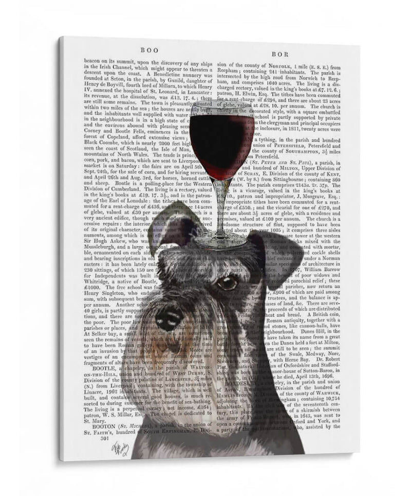 Perro Au Vin, Schnauzer - Fab Funky | Cuadro decorativo de Canvas Lab