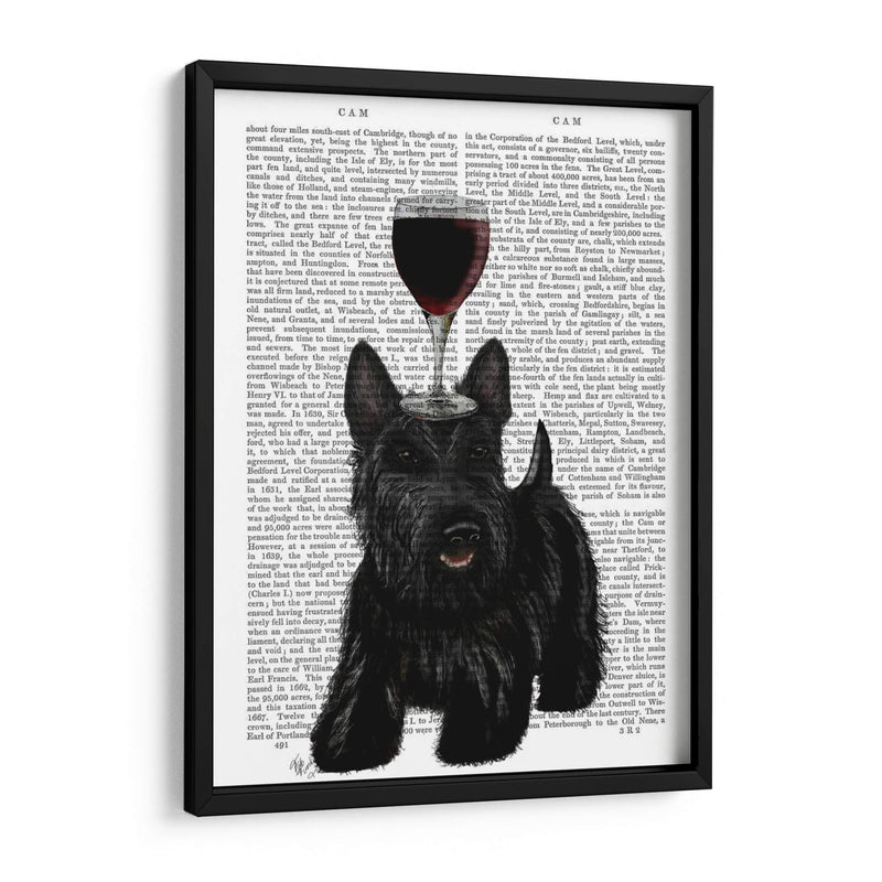 Perro Au Vin, Escocés Terrier - Fab Funky | Cuadro decorativo de Canvas Lab