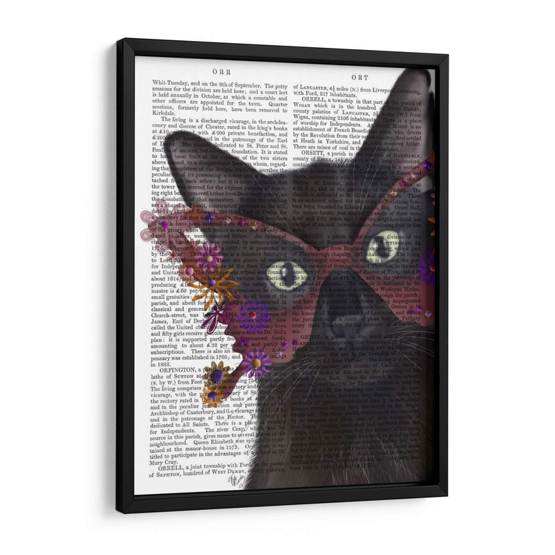 Gafas De Gato Y Flores - Fab Funky | Cuadro decorativo de Canvas Lab