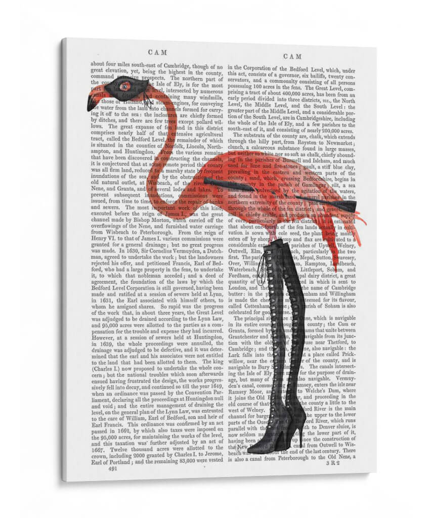 Flamenco Con Botas Pervertidas - Fab Funky | Cuadro decorativo de Canvas Lab