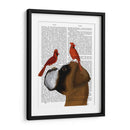 Boxeador Y Cardenales Rojos - Fab Funky | Cuadro decorativo de Canvas Lab