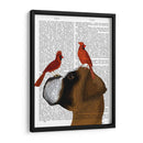 Boxeador Y Cardenales Rojos - Fab Funky | Cuadro decorativo de Canvas Lab