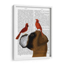 Boxeador Y Cardenales Rojos - Fab Funky | Cuadro decorativo de Canvas Lab