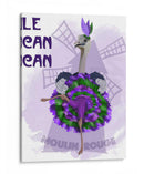 Avestruz, Lata Lata En Púrpura Y Verde. - Fab Funky | Cuadro decorativo de Canvas Lab