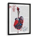 Avestruz, Puede Lata En Rojo Y Azul. - Fab Funky | Cuadro decorativo de Canvas Lab