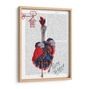 Avestruz, Puede Lata En Rojo Y Azul. - Fab Funky | Cuadro decorativo de Canvas Lab