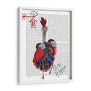 Avestruz, Puede Lata En Rojo Y Azul. - Fab Funky | Cuadro decorativo de Canvas Lab