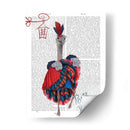 Avestruz, Puede Lata En Rojo Y Azul. - Fab Funky | Cuadro decorativo de Canvas Lab