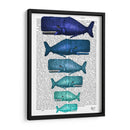 Familia De Ballenas Azules - Fab Funky | Cuadro decorativo de Canvas Lab