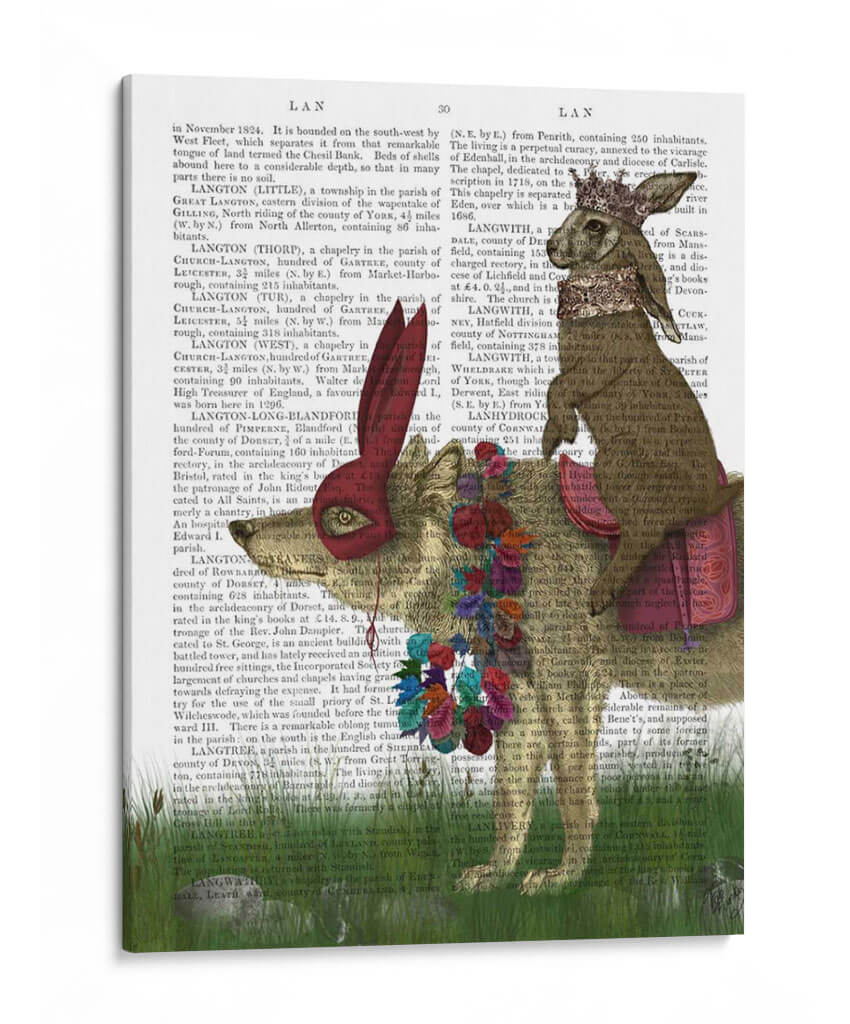 Llegada Del Rey De La Liebre. - Fab Funky | Cuadro decorativo de Canvas Lab