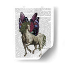 Caballo Con Alas De Mariposa - Fab Funky | Cuadro decorativo de Canvas Lab