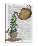 Tetera, Taza Y Mariposas. - Fab Funky | Cuadro decorativo de Canvas Lab
