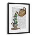 Tetera, Taza Y Mariposas. - Fab Funky | Cuadro decorativo de Canvas Lab