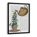 Tetera, Taza Y Mariposas. - Fab Funky | Cuadro decorativo de Canvas Lab