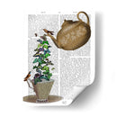 Tetera, Taza Y Mariposas. - Fab Funky | Cuadro decorativo de Canvas Lab