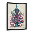 Pulpo Rosa En Jaula - Fab Funky | Cuadro decorativo de Canvas Lab