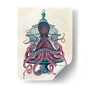 Pulpo Rosa En Jaula - Fab Funky | Cuadro decorativo de Canvas Lab