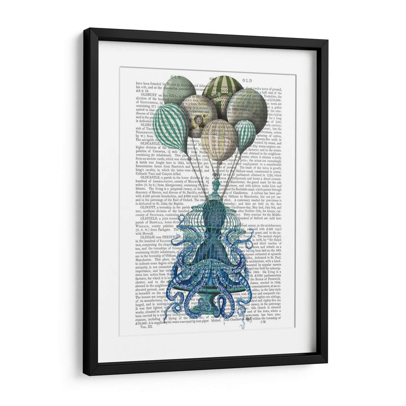 Jaula De Pulpo Y Globos - Fab Funky | Cuadro decorativo de Canvas Lab