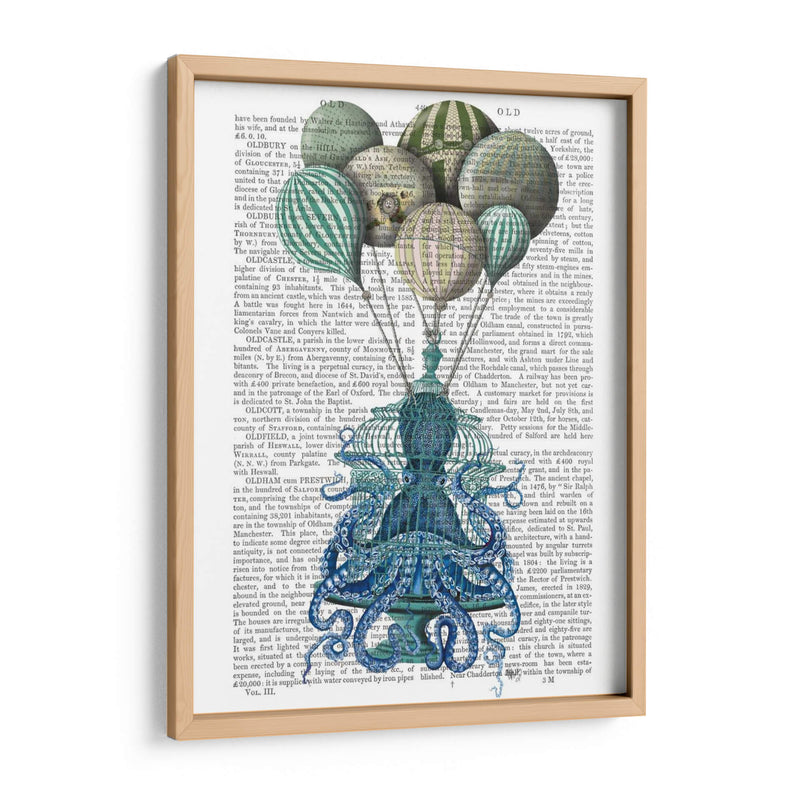 Jaula De Pulpo Y Globos - Fab Funky | Cuadro decorativo de Canvas Lab