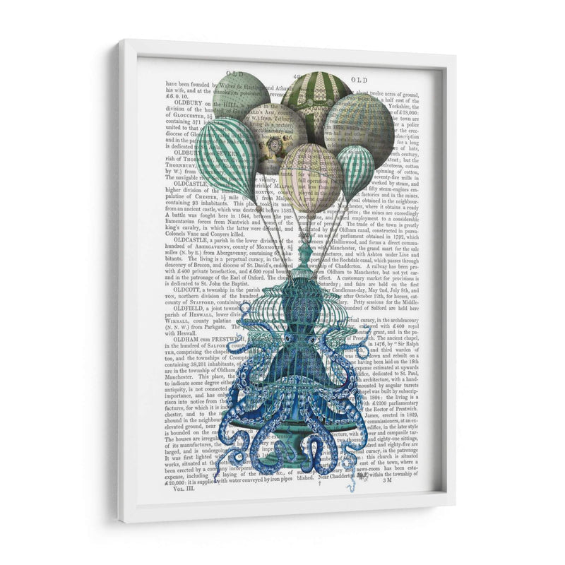 Jaula De Pulpo Y Globos - Fab Funky | Cuadro decorativo de Canvas Lab