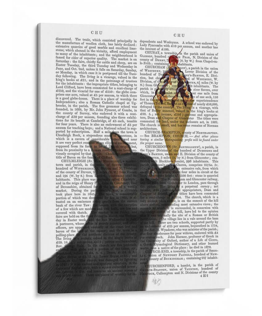 Chihuahua, Negro, Helado - Fab Funky | Cuadro decorativo de Canvas Lab