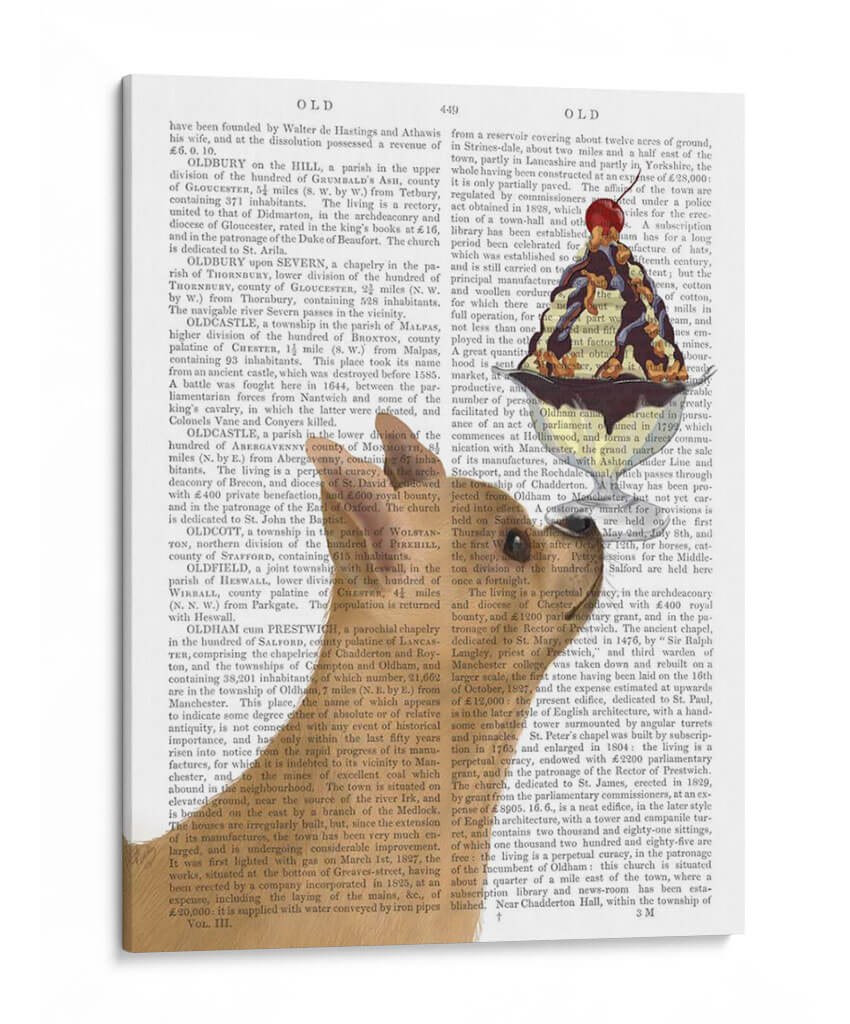 Chihuahua, Fawn, Helado - Fab Funky | Cuadro decorativo de Canvas Lab