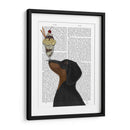 Dachshund, Negro Y Bronceado, Helado. - Fab Funky | Cuadro decorativo de Canvas Lab
