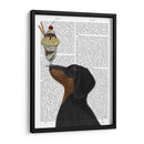 Dachshund, Negro Y Bronceado, Helado. - Fab Funky | Cuadro decorativo de Canvas Lab