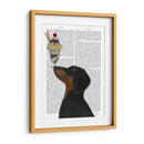 Dachshund, Negro Y Bronceado, Helado. - Fab Funky | Cuadro decorativo de Canvas Lab