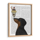 Dachshund, Negro Y Bronceado, Helado. - Fab Funky | Cuadro decorativo de Canvas Lab