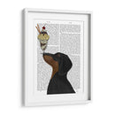 Dachshund, Negro Y Bronceado, Helado. - Fab Funky | Cuadro decorativo de Canvas Lab