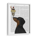 Dachshund, Negro Y Bronceado, Helado. - Fab Funky | Cuadro decorativo de Canvas Lab