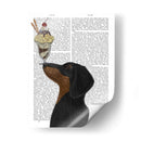 Dachshund, Negro Y Bronceado, Helado. - Fab Funky | Cuadro decorativo de Canvas Lab